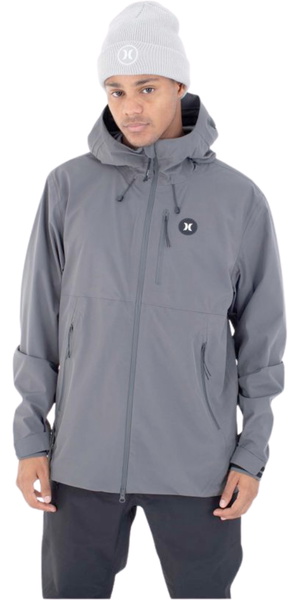 2026 Hurley Mens Light Element Jacket MJKEU00030 - Dark Stone Grey